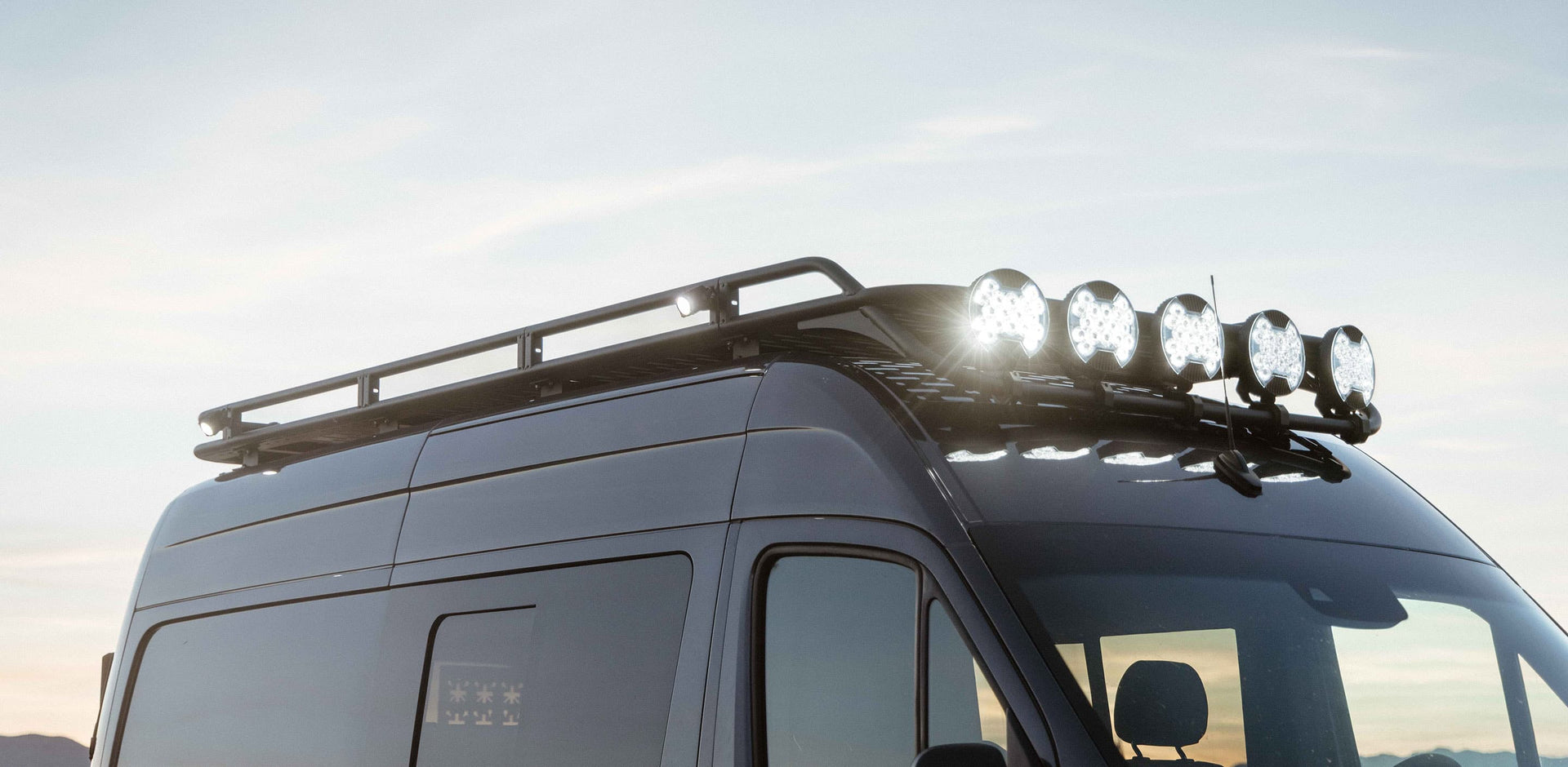 Offroad Lights on Sprinter Roof Rack