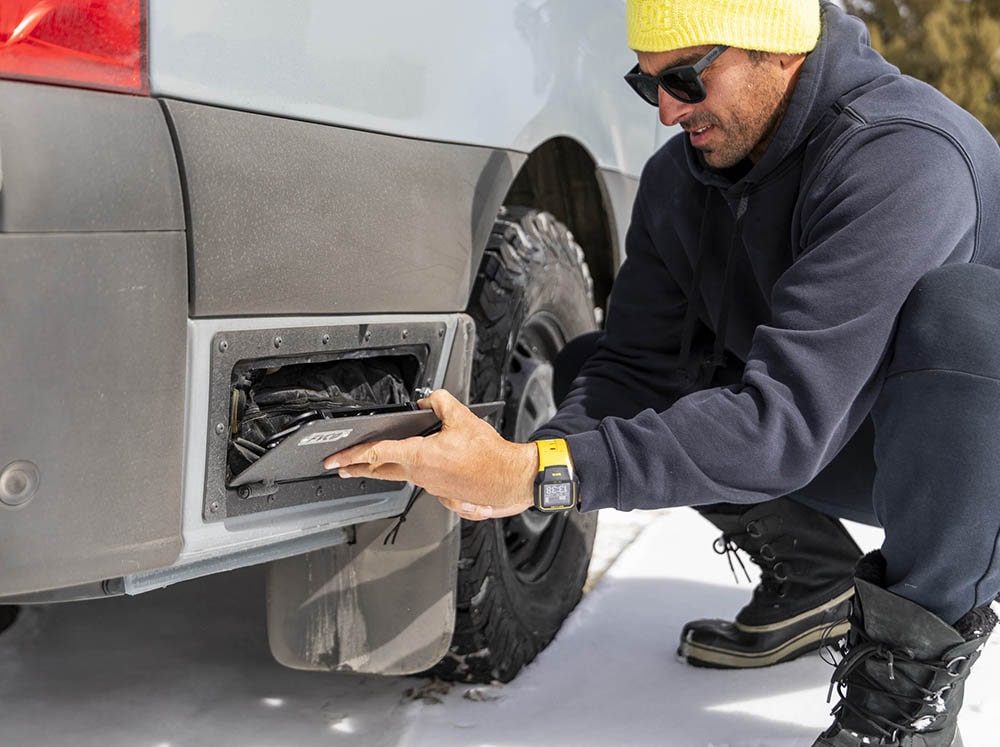 Accessing gear in the Sprinter Rocker Locker