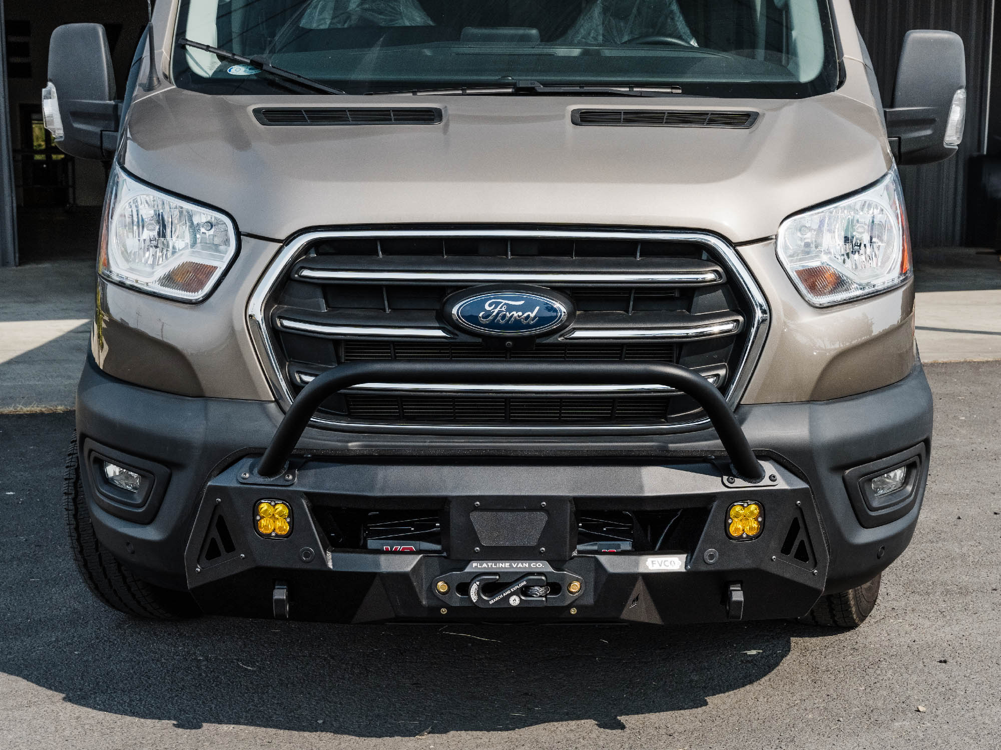 Ford Transit Core Front Bumper with bull bar and winch