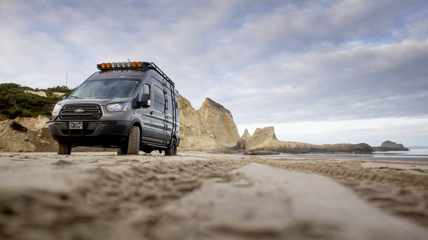 Ford Transit on Beach