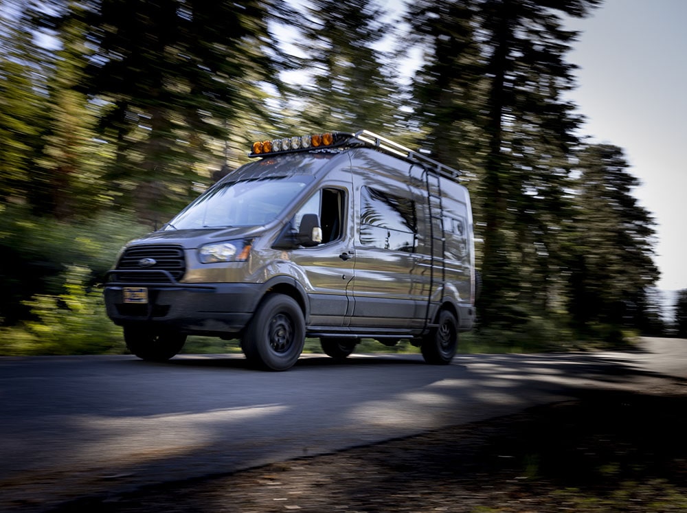 Ford Transit Safari Rack - Driving on Windy Road