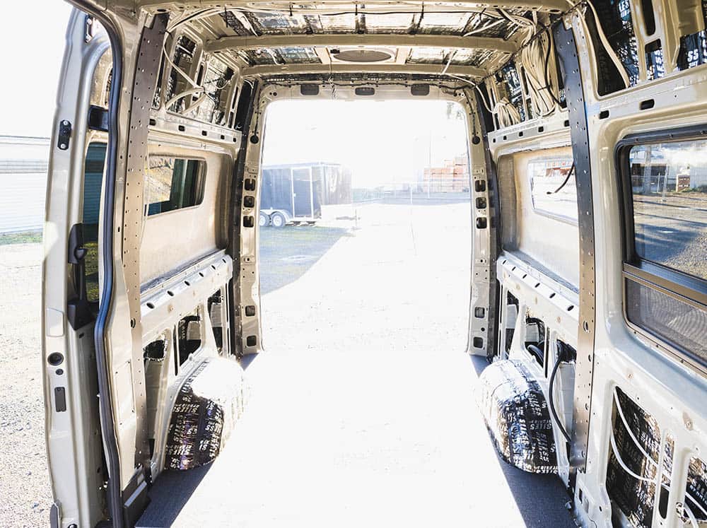 Sprinter Bed Bracket system installed