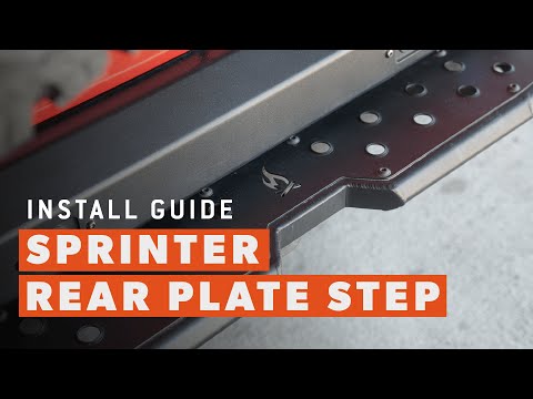 Installation Video of the Sprinter Rear Plate Step by Flatline Van Co