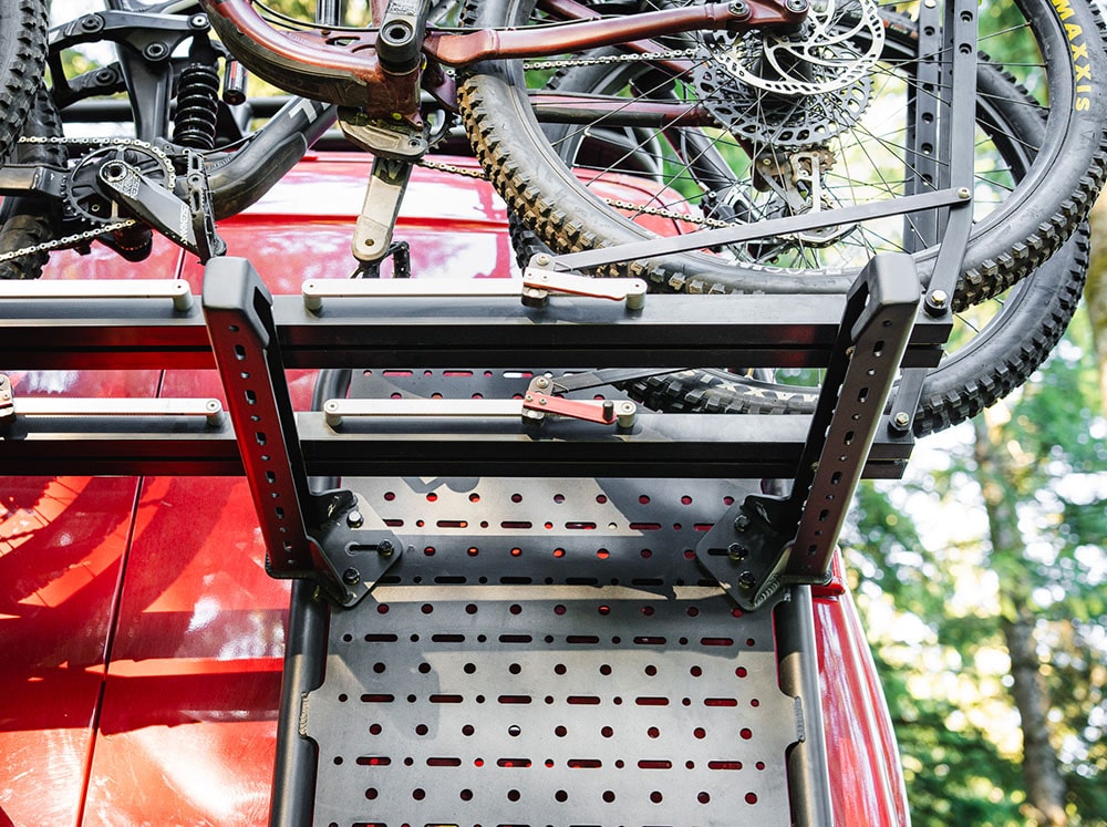 Sprinter Rear Door Platform Mounting Posts with Bikes