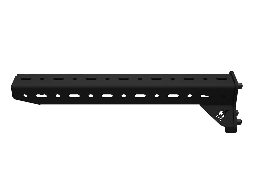 side view of rear door platform mounting posts