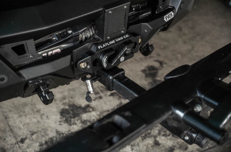 Bike rack on front hitch of Sprinter Van Core Front Bumper