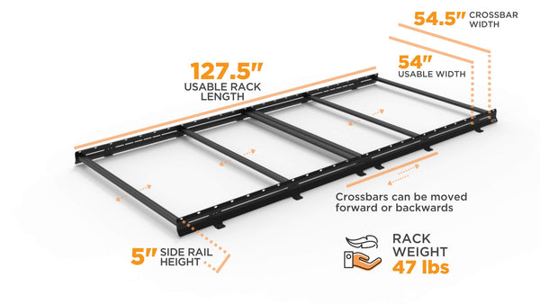 Sprinter 144 Low Roof Low Pro Rack Dimensions
