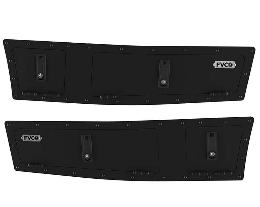 Passenger and driver Mercedes Sprinter 170 van rocker panel storage lockers