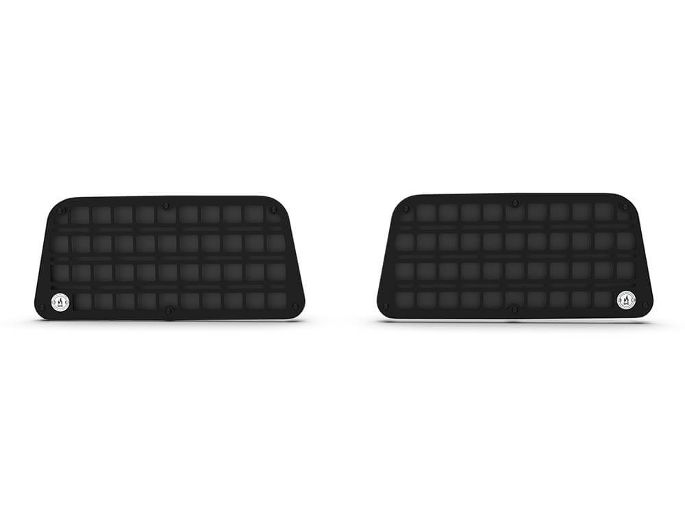 Sprinter high roof rear door upper Molle panels with black plastic backer included