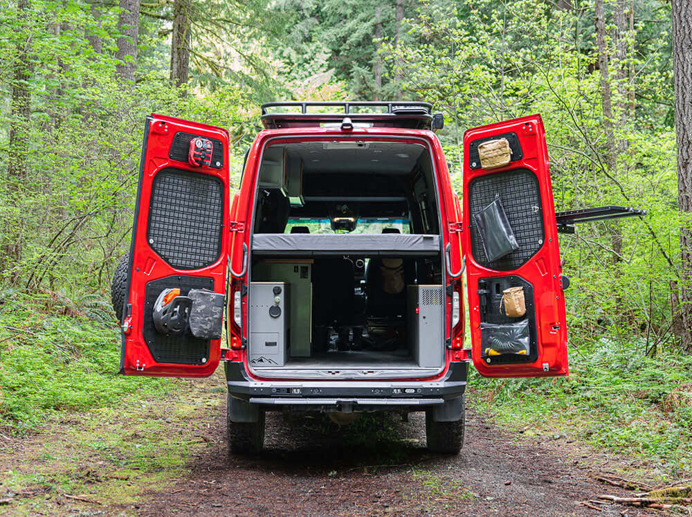 Sprinter rear door molle panels - Red van