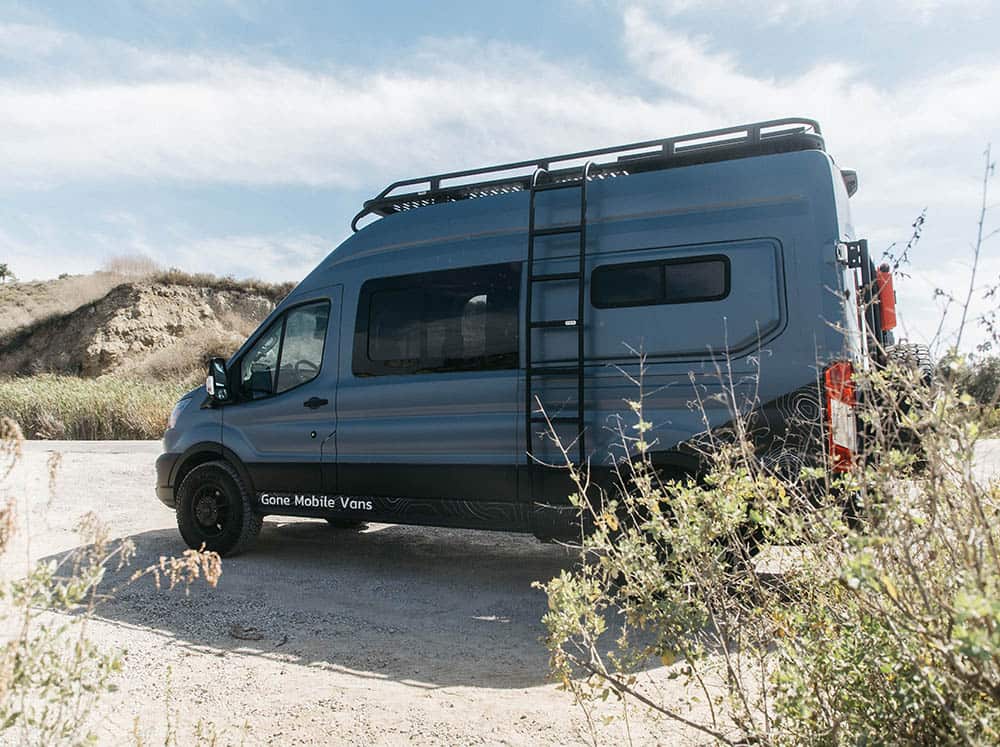 Transit camper van 148 high roof with FVC Safari Roof Rack