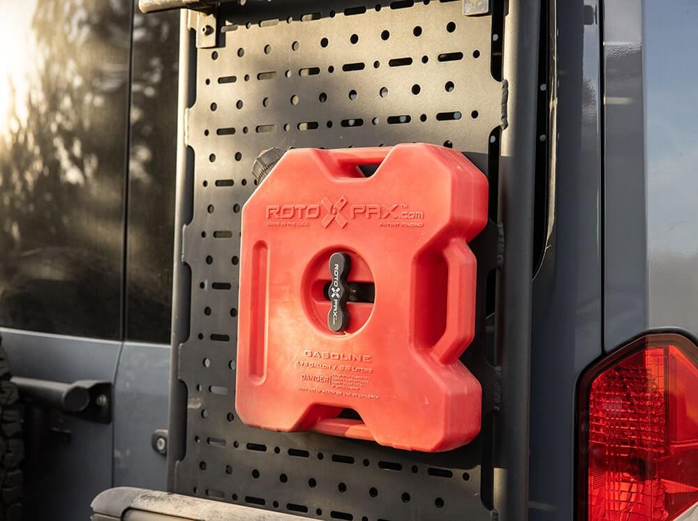 Transit Rear Door Platform with Rotopax
