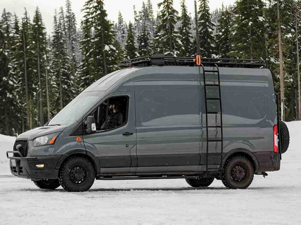 Transit with Side Steps from Flatline Van Co.