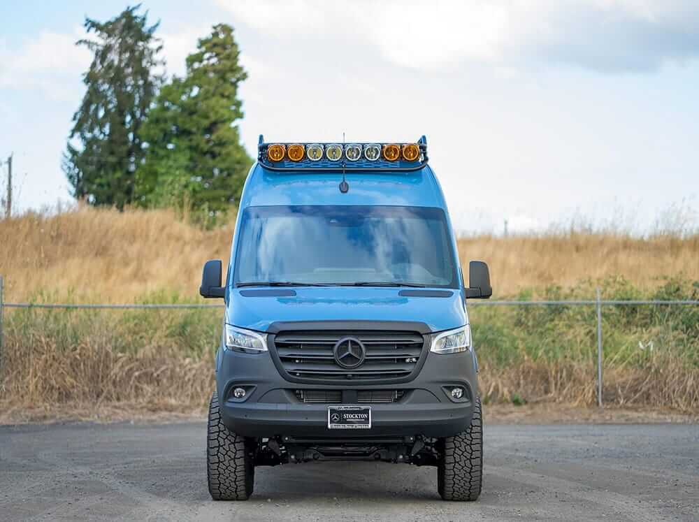 Blue Sprinter with Safari Rack and Lights