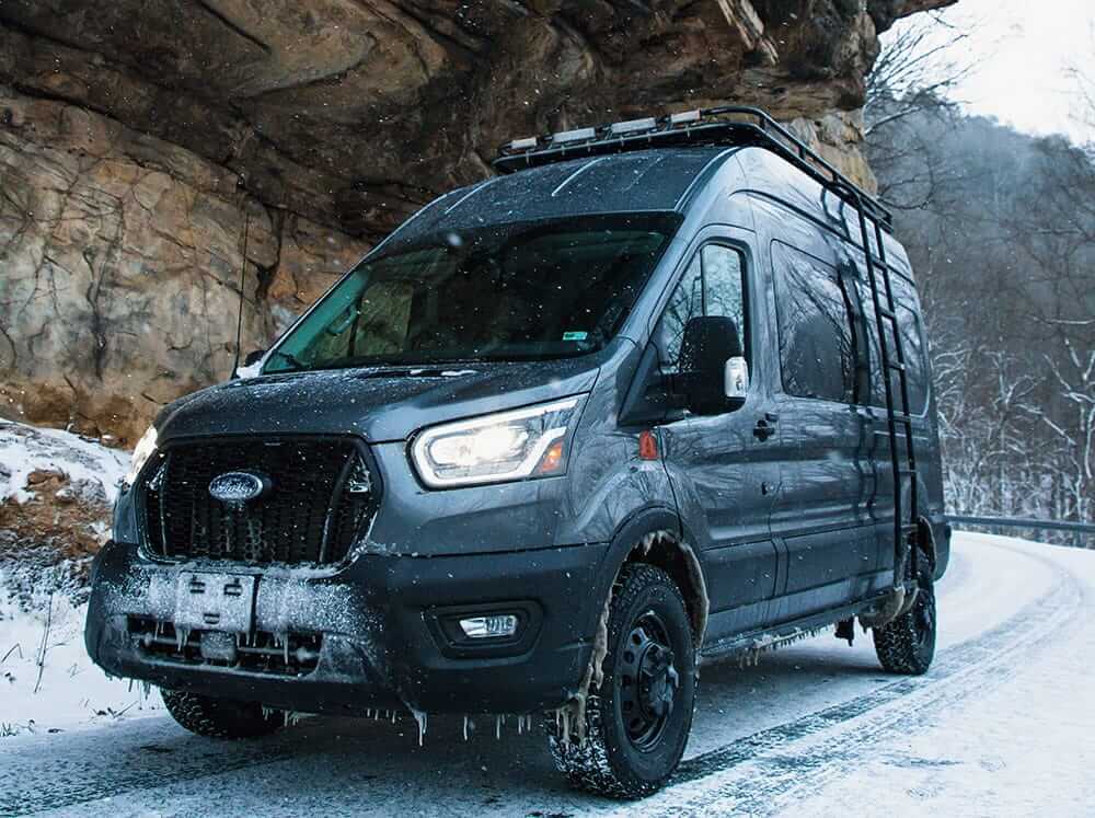 Transit Roof Rack - Side Angle View