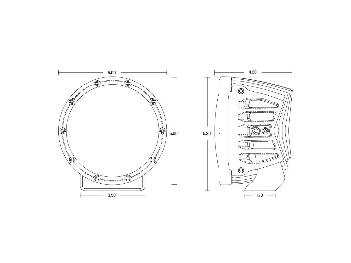 RIGID 360 Series - PRO 6” Off-Road Light Pair