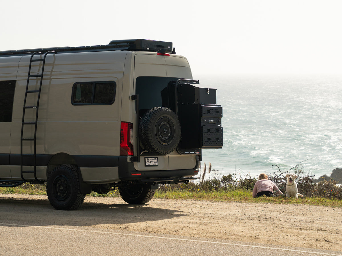Rear Door System Upgrades by FVC installed on Sprinter camper van
