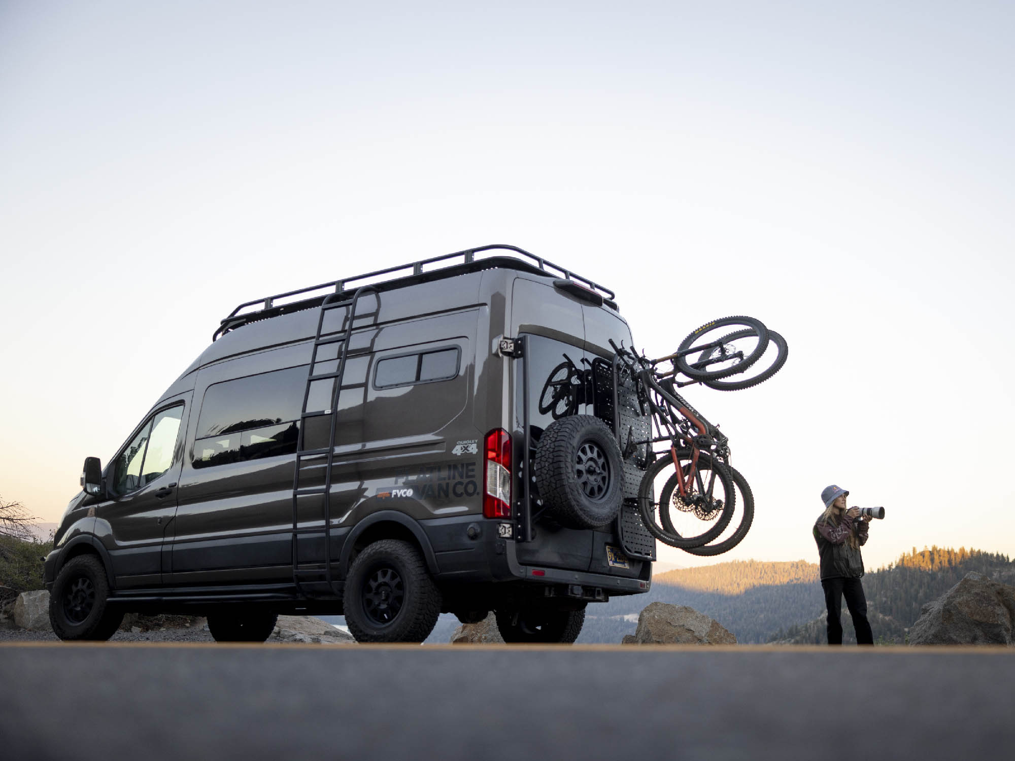 ford transit 4x4 camper Flatline Van Co. - 2015-2025 Ford Transit 148 EXT Transit Safari Roof Rack