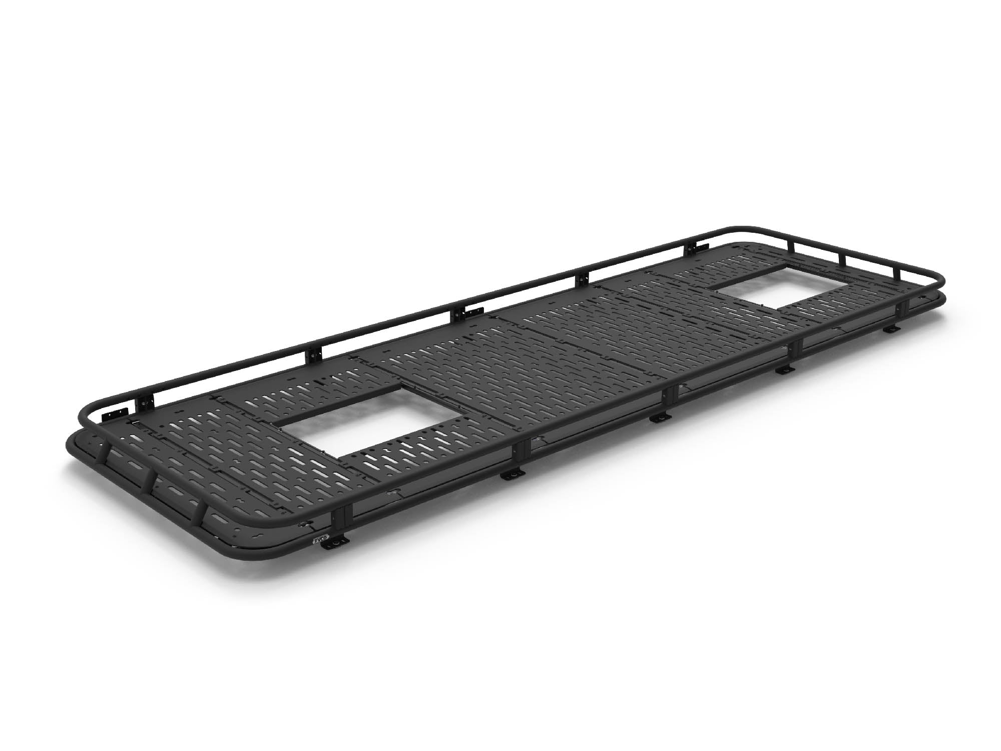 Sprinter Safari Roof Rack for 170" high roof vans with decking panels removed for fans