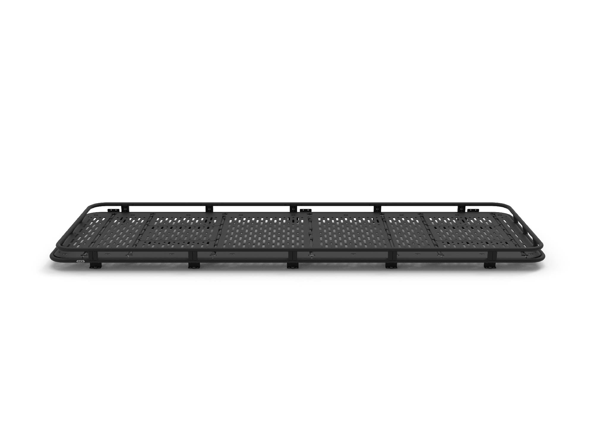 Side view of Sprinter Safari Roof Rack with classic basket front, sized for 170" vans