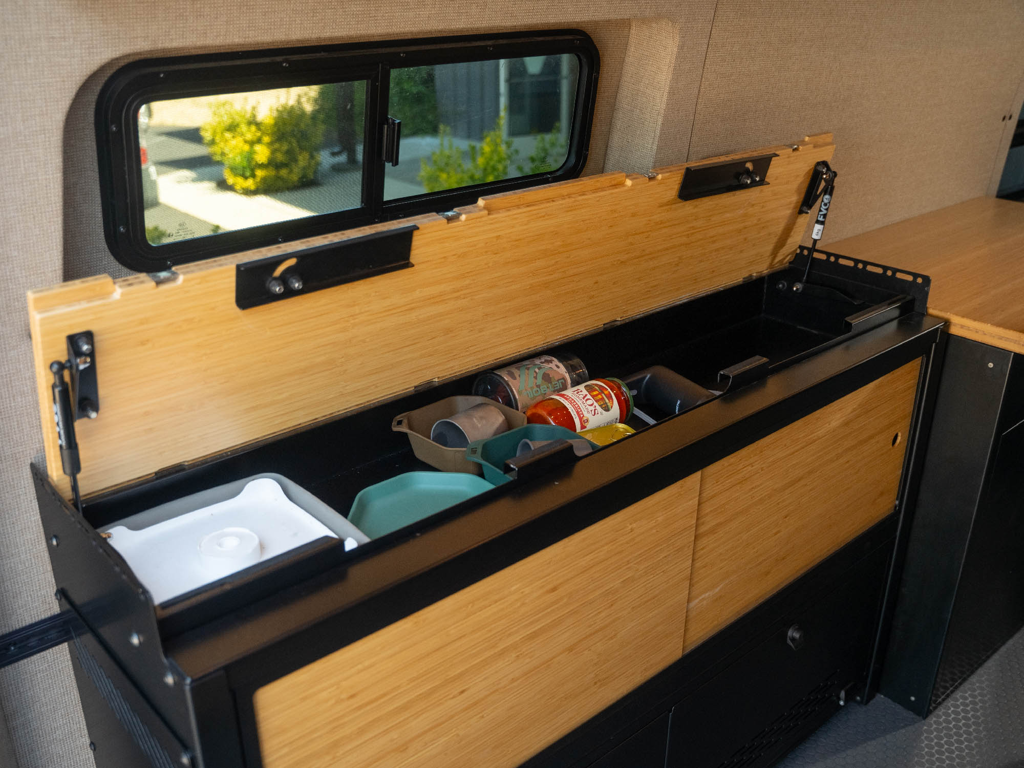 Sprinter Van Murphy Bed chest-storage under the table