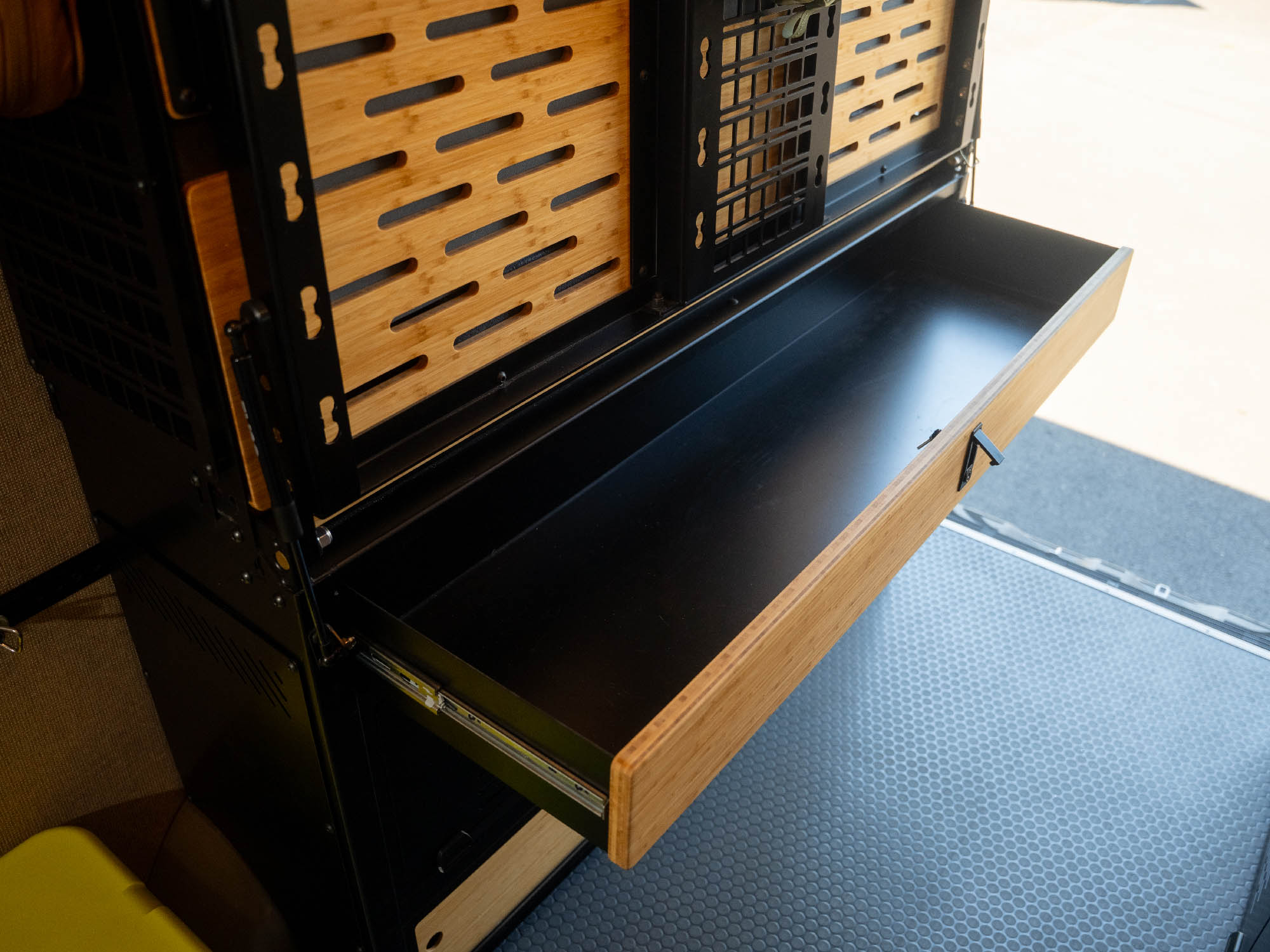 Drawer storage of the Sprinter Van Murphy Bed