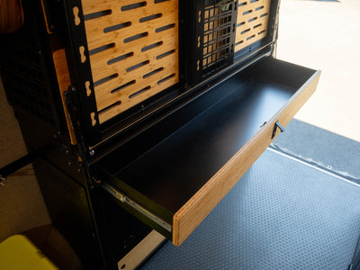 Drawer storage of the Sprinter Van Murphy Bed