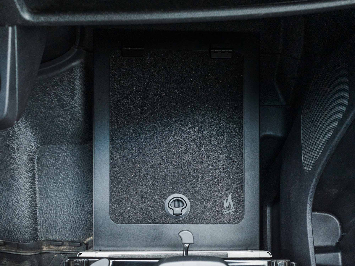 Car Foot Riser Passenger Floor Riser Compartment for Sprinter Vans | Flatline Van Co.