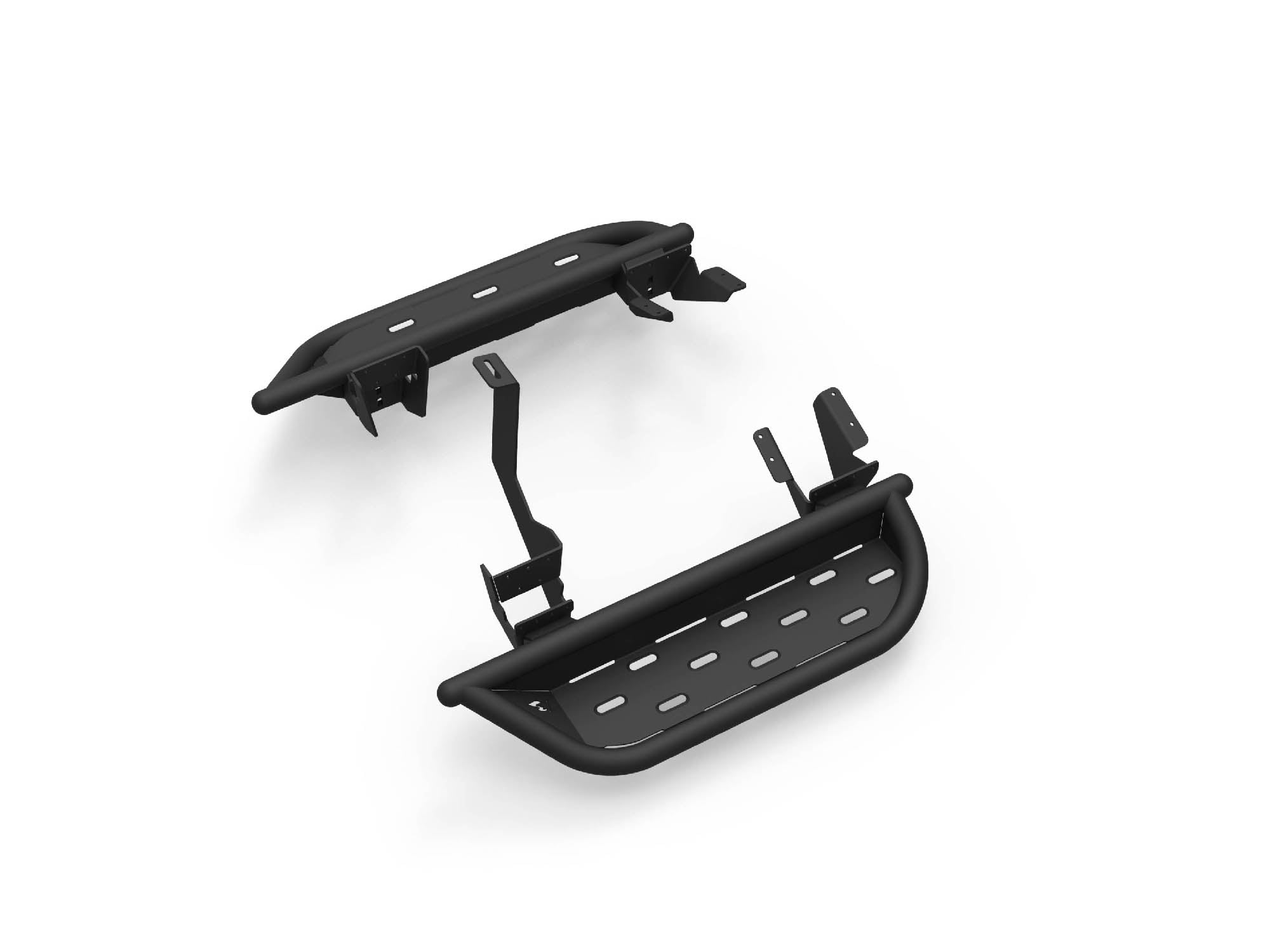 Winnebago Ekko Sprinter Side Steps shown with mounting brackets