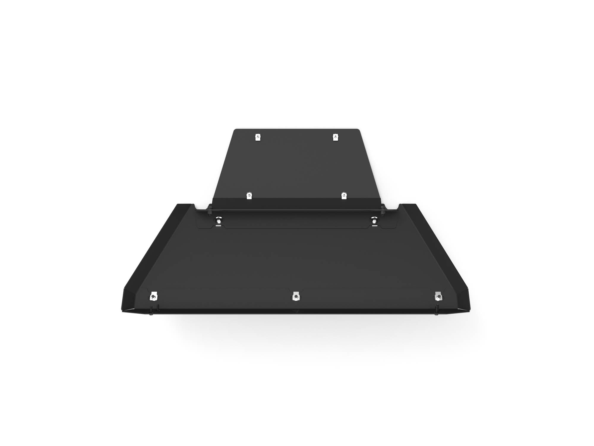 Backside view of Sprinter Van Skid Plate for AWD drive vans with 2" lift