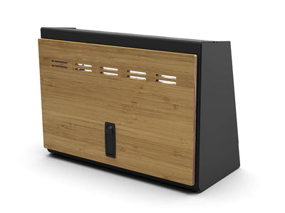 Sprinter 20" Shallow Upper Cabinet with bamboo door and black base