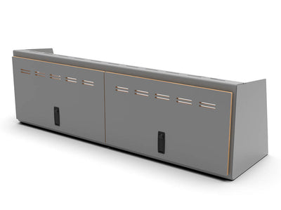 48" Upper storage cabinet for Sprinter vans in all grey