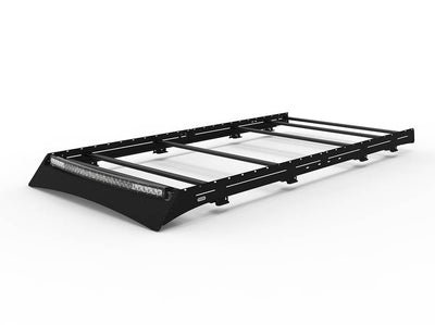 Transit 148" High Roof Low Pro Roof Rack with light bar compatible fairing