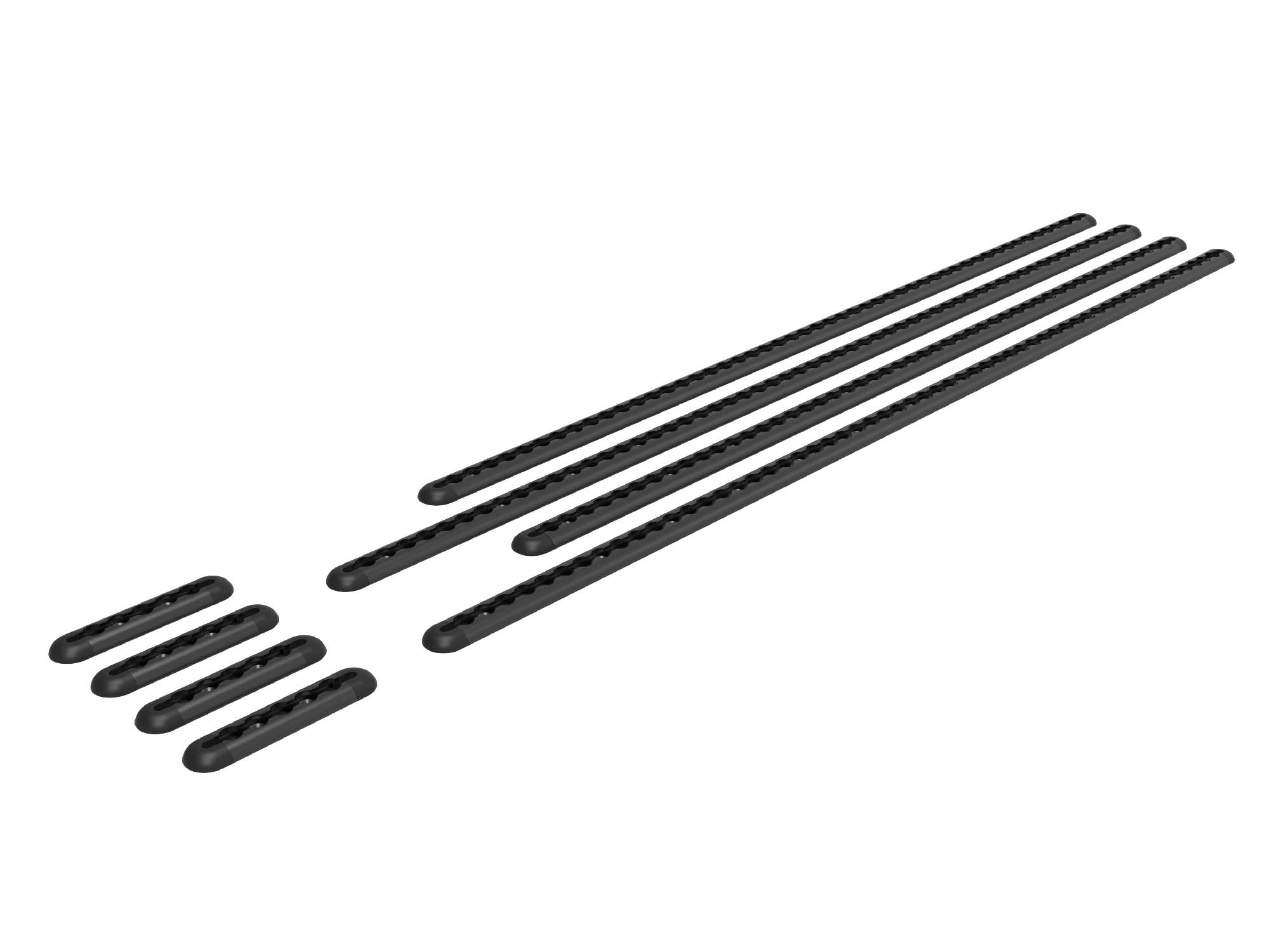 Transit Van Bed Bracket L-Track Kit in black for 148 High Roof Extended Ford Transit Adventure Vans