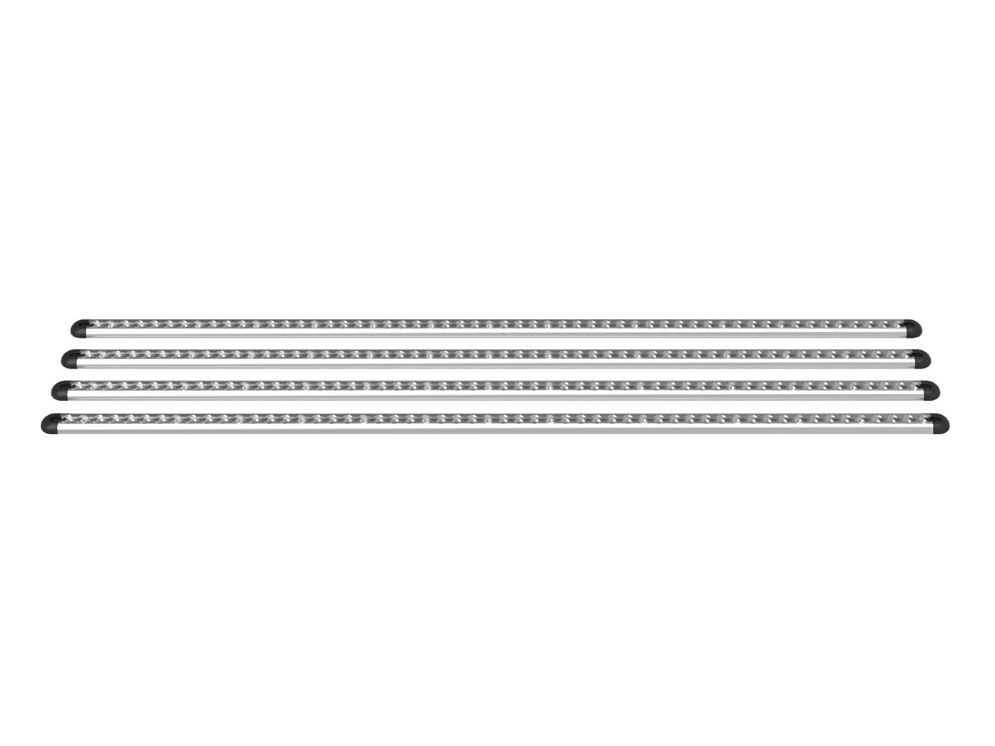 Side view of Transit Bed Bracket L-Track Kit for Ford Transit 148 Mid Roof Camper Vans with FVC Bed brackets