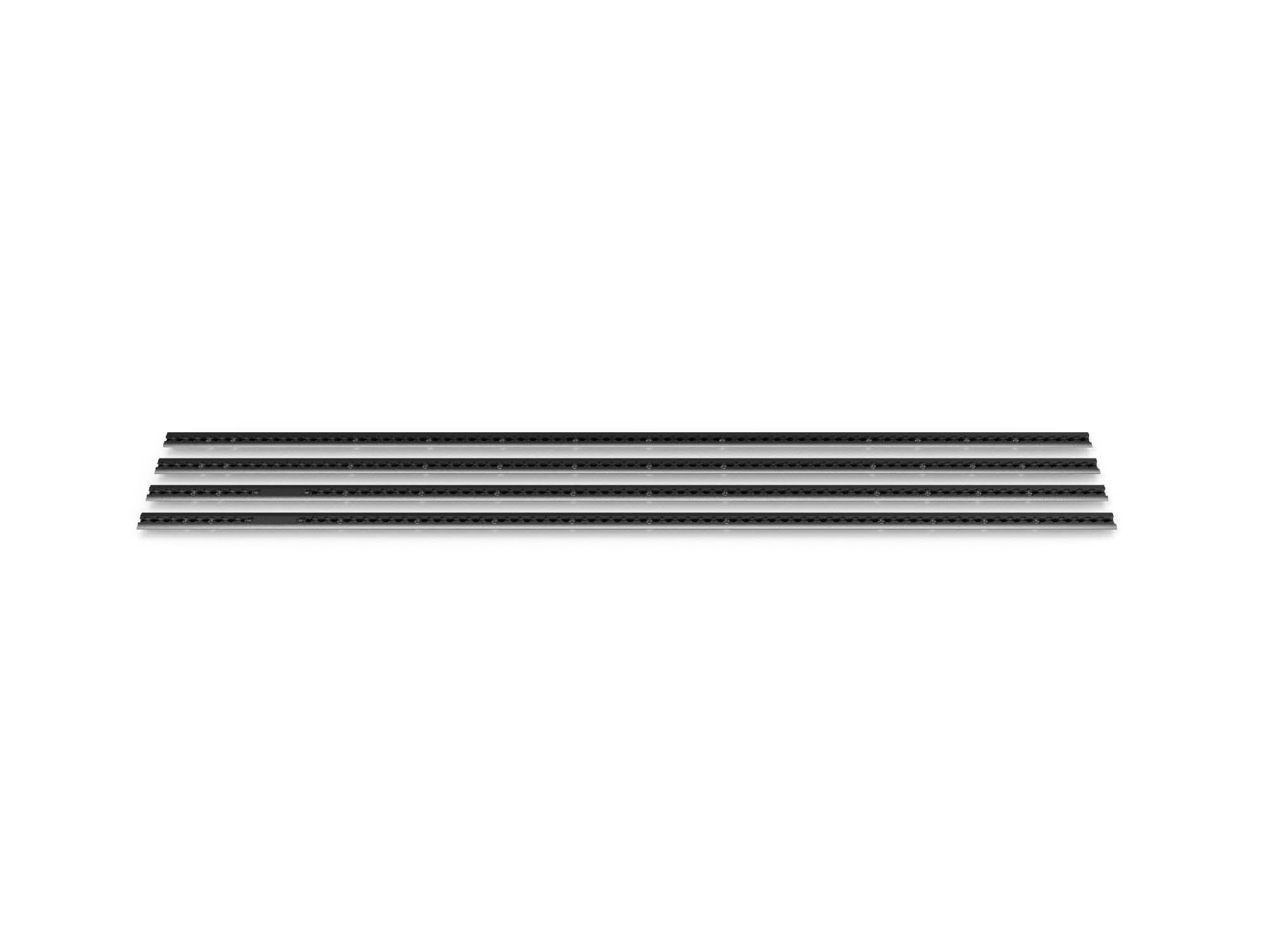 Side view of Transit Bed Bracket Flush Mount L-Track for 148" high roof models