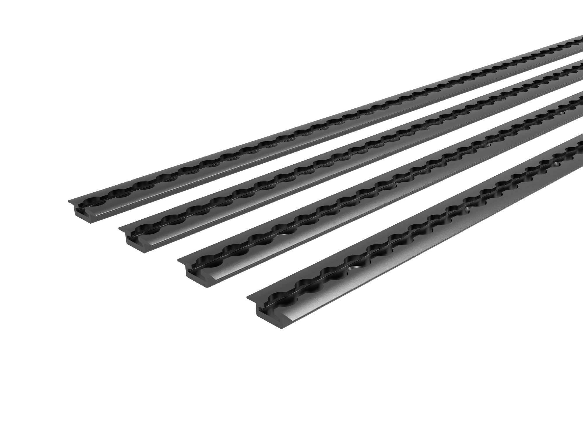 Detail view of Transit Bed Bracket Flush Mount L-Track for 148" mid roof