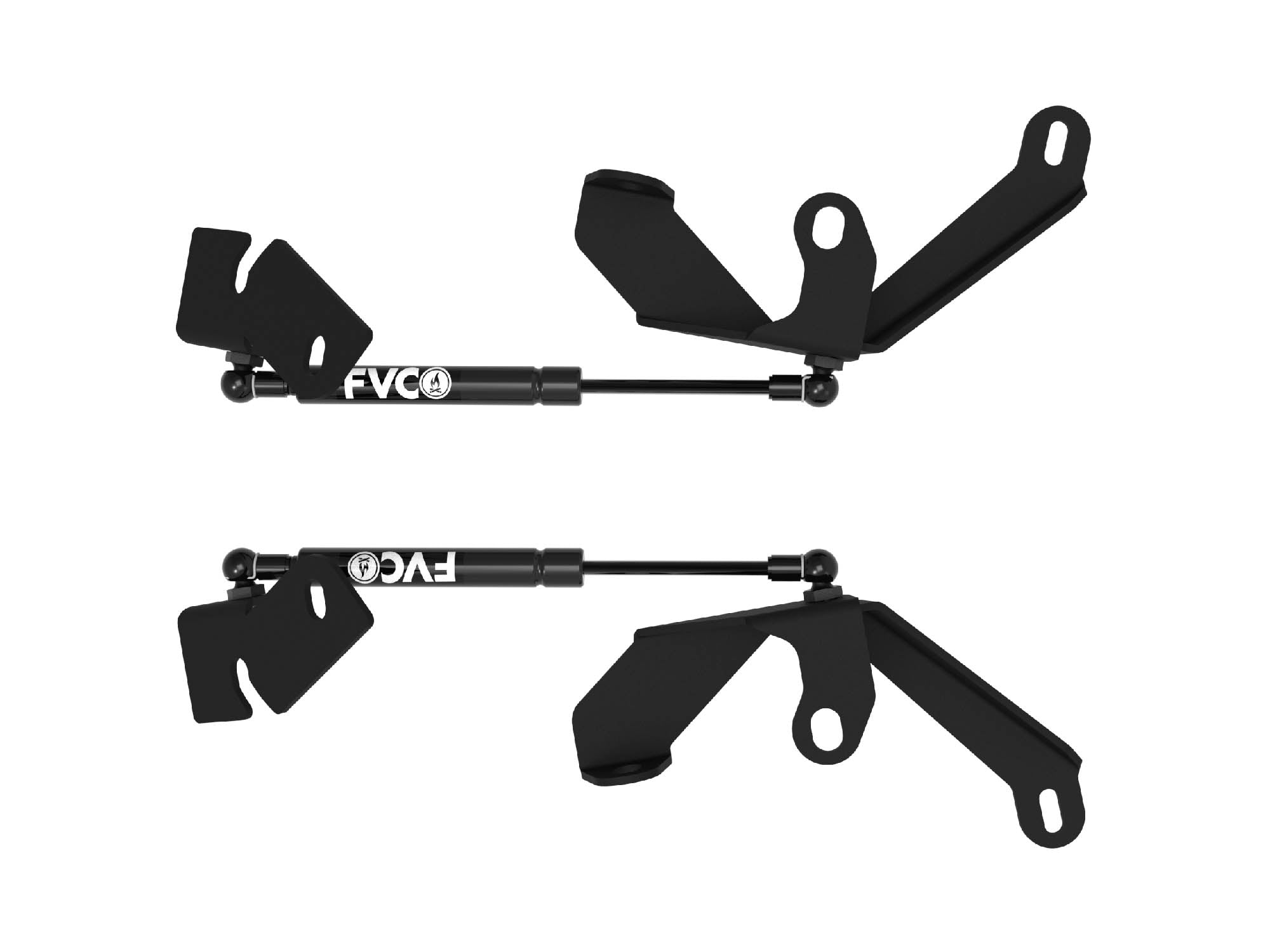 Side view of Ford Transit Van Hood Strut Kit for camper vans