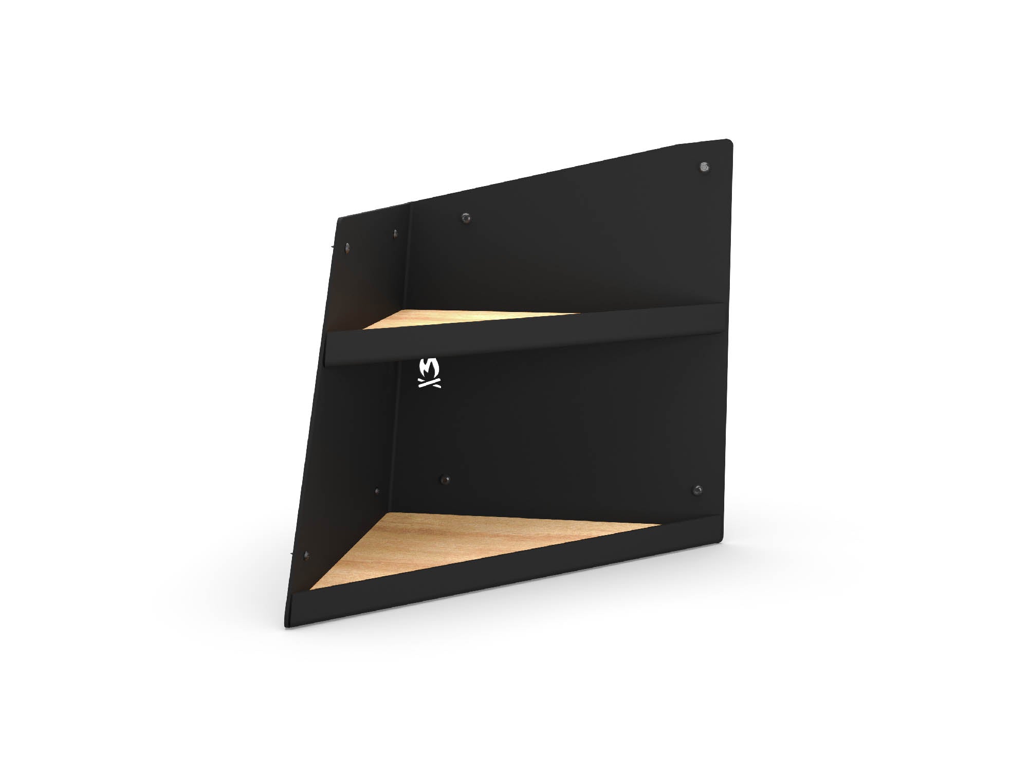 Side view of Transit Van Angled Shelf in full-depth size for left side of cabinets