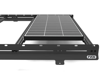 Solar panel mounting brackets in bottom-mount position