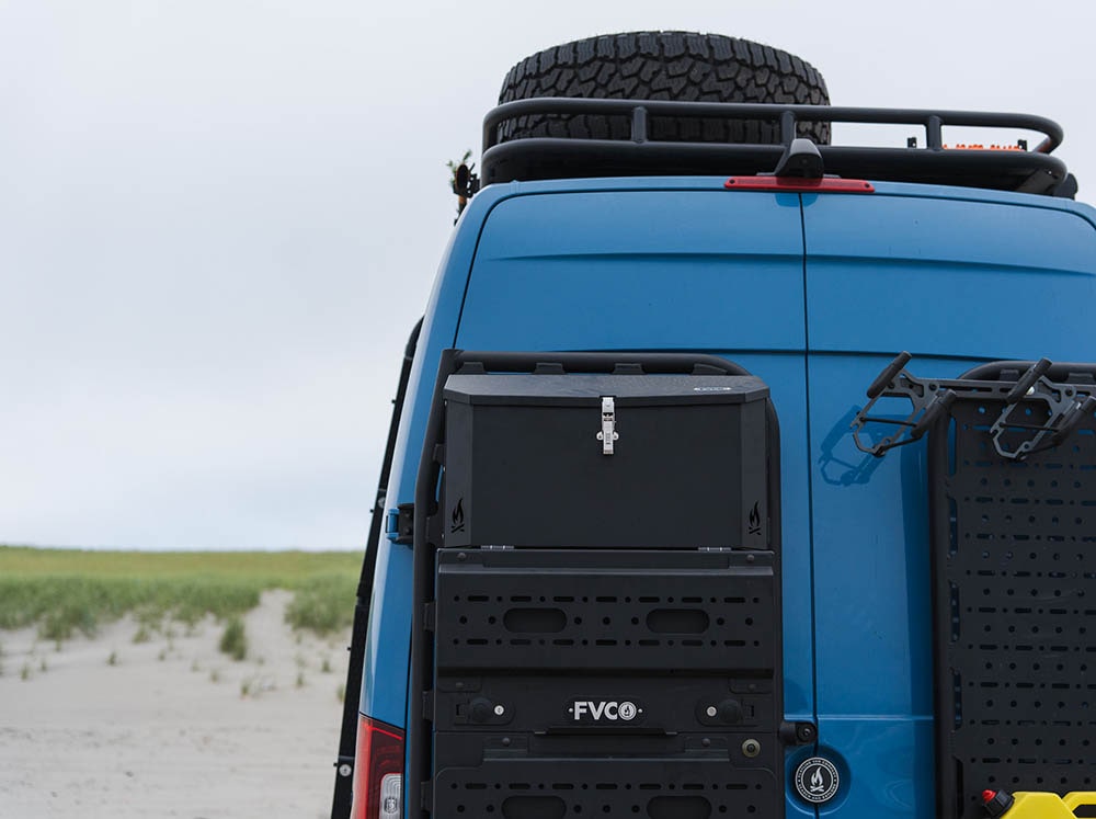 Adventure Van Gear Box installed on Sprinter van