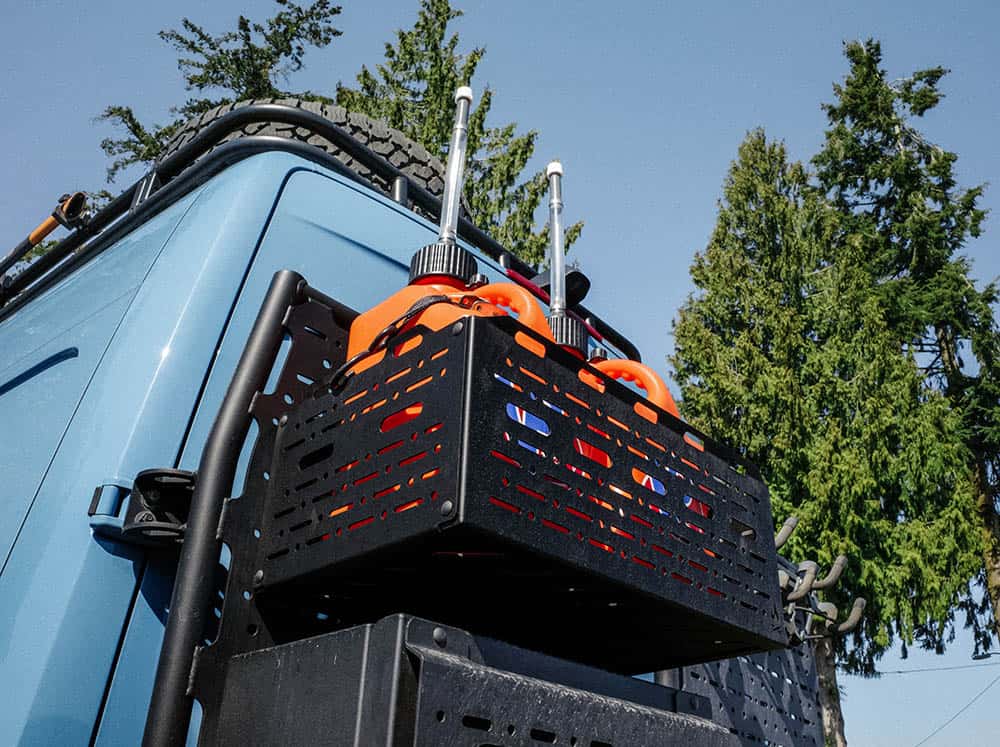 gear cages Adventure Van Rear Platform Gear Cage