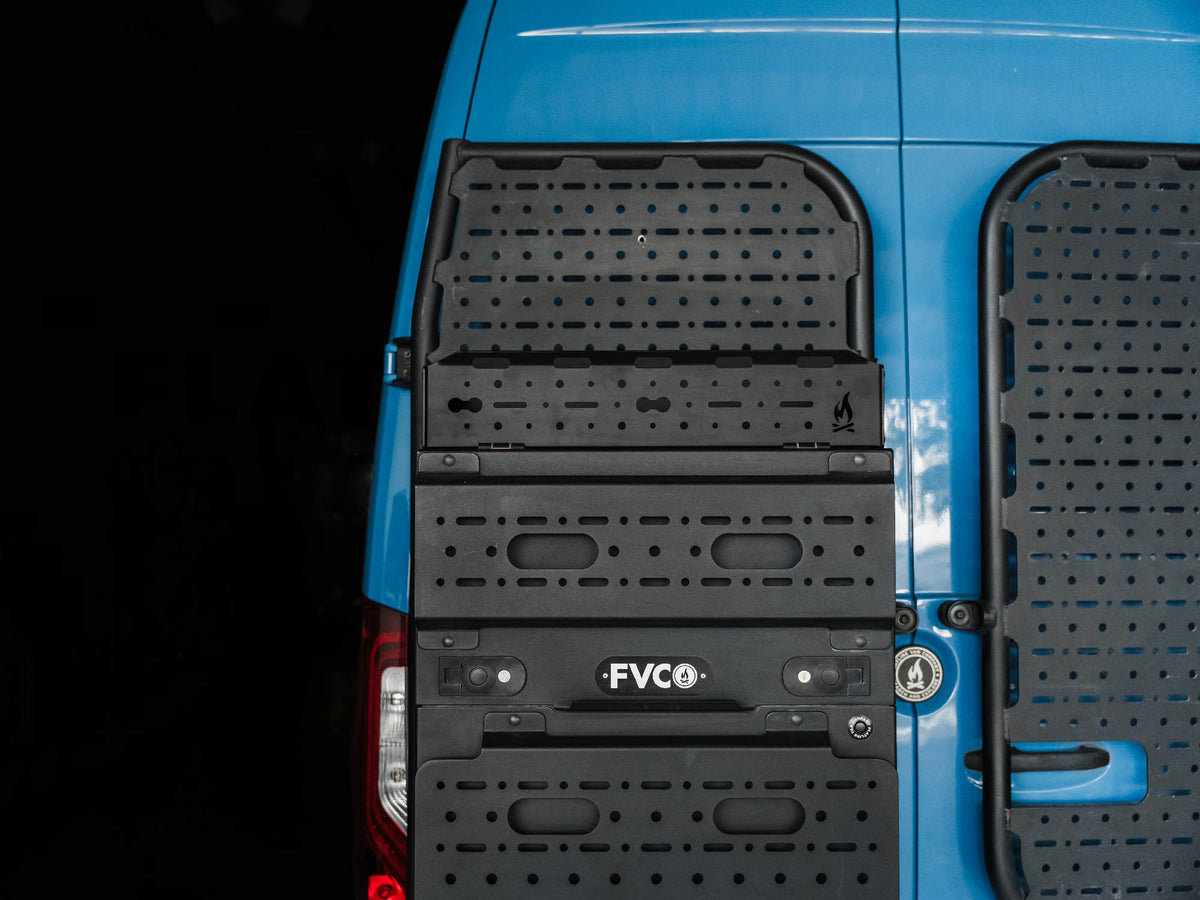 Van Rear Netstorage Rear Storage Box Topper | Flatline Van Co.