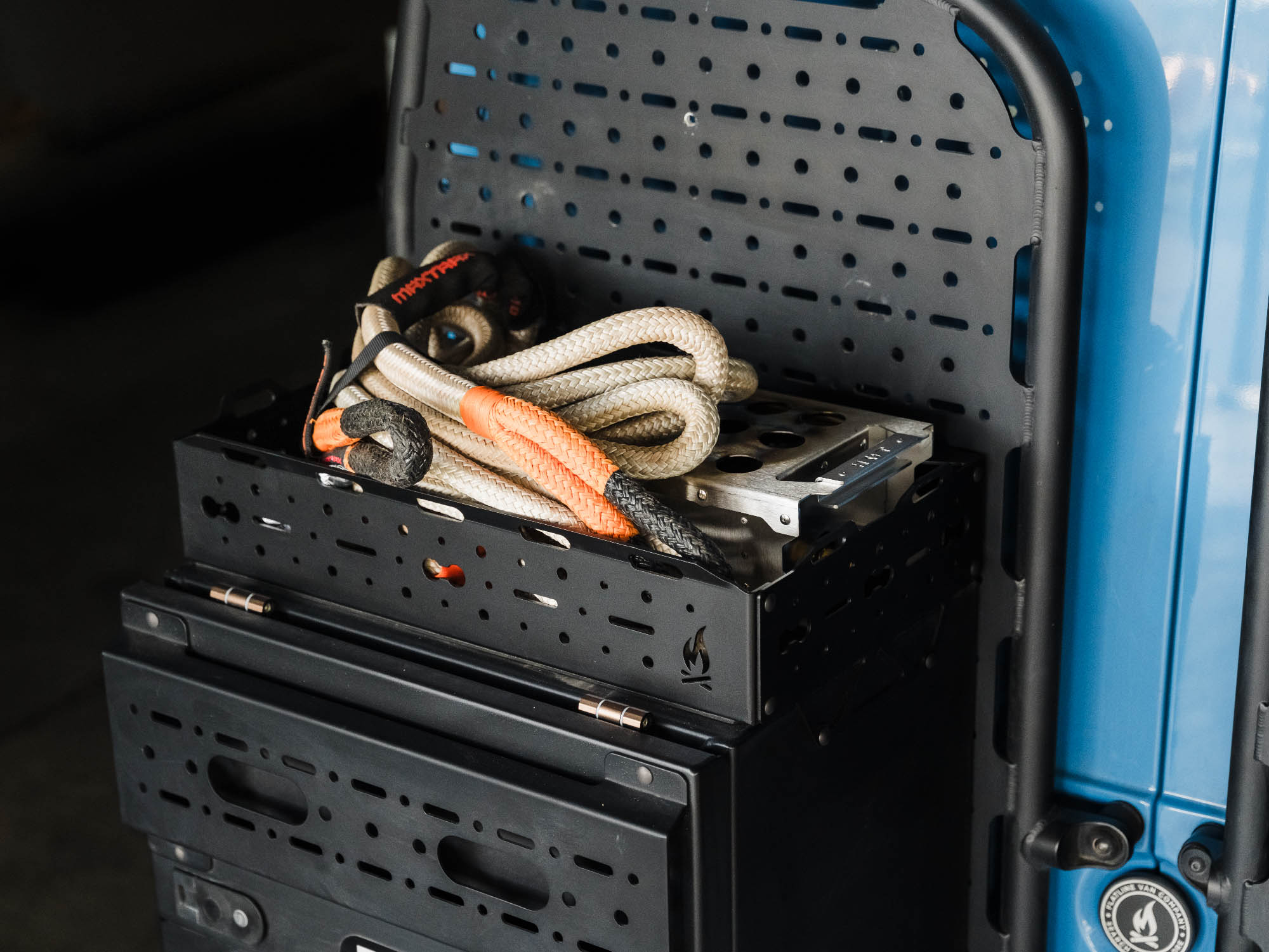 Rear Storage Box Topper carrying recovery and camping gear