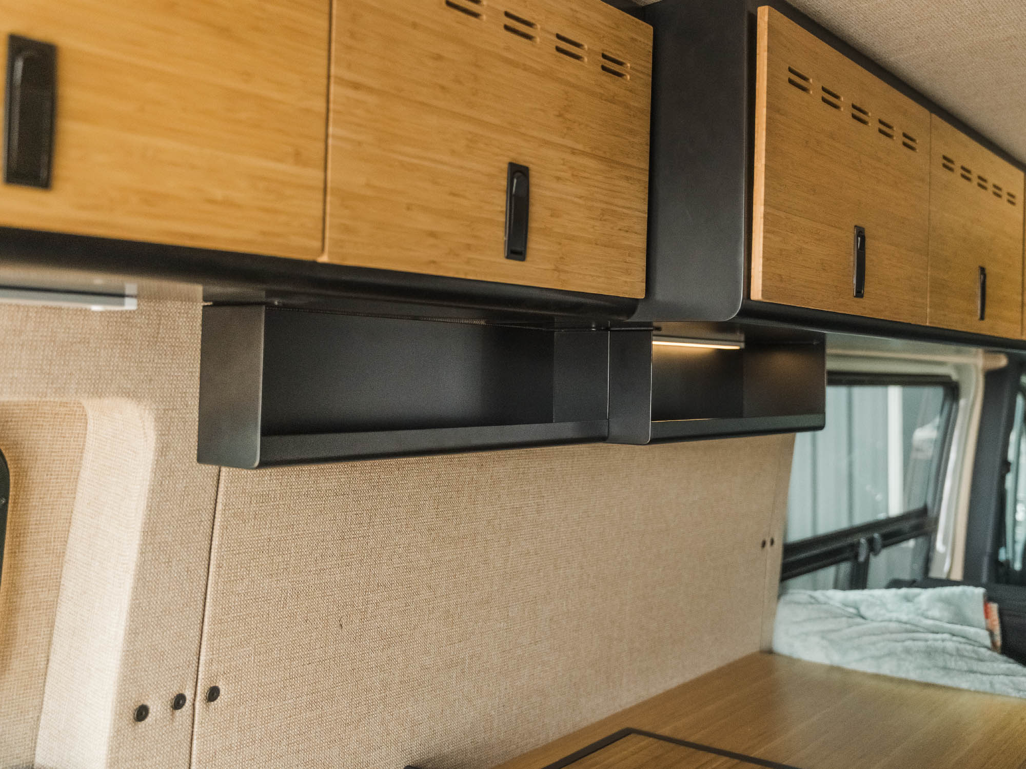 Under Cabinet Shelves installed for extra storage