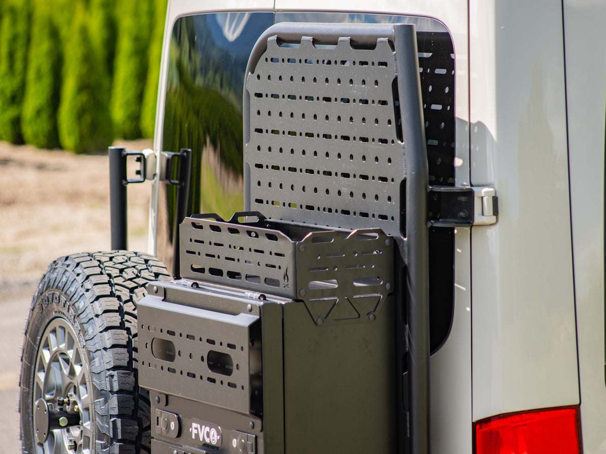 Slim Storage basket with room to strap down outdoor gear