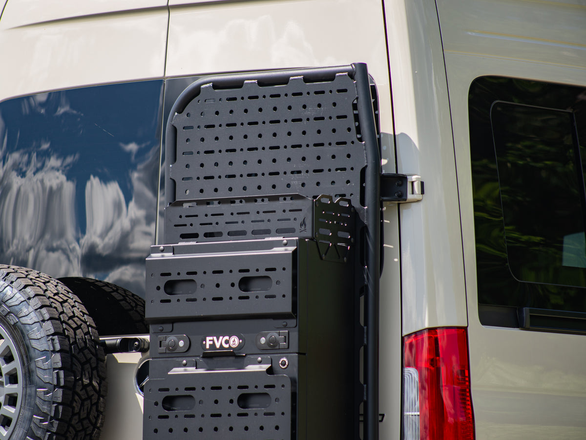Slim Rear Storage Box Topper installed with FVC Rear Storage Box Slim