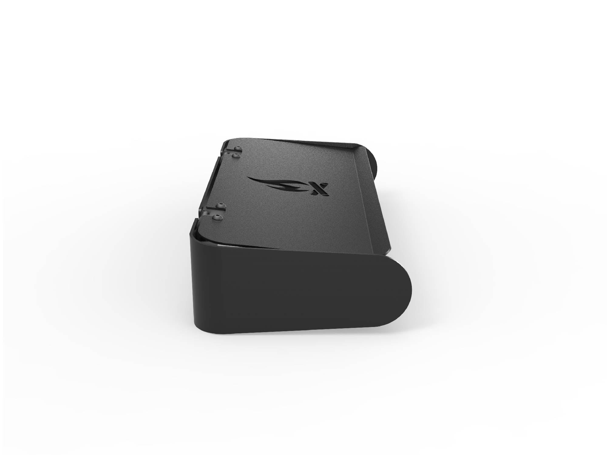 Side view of Van Paper Towel Holder with built-in stopper