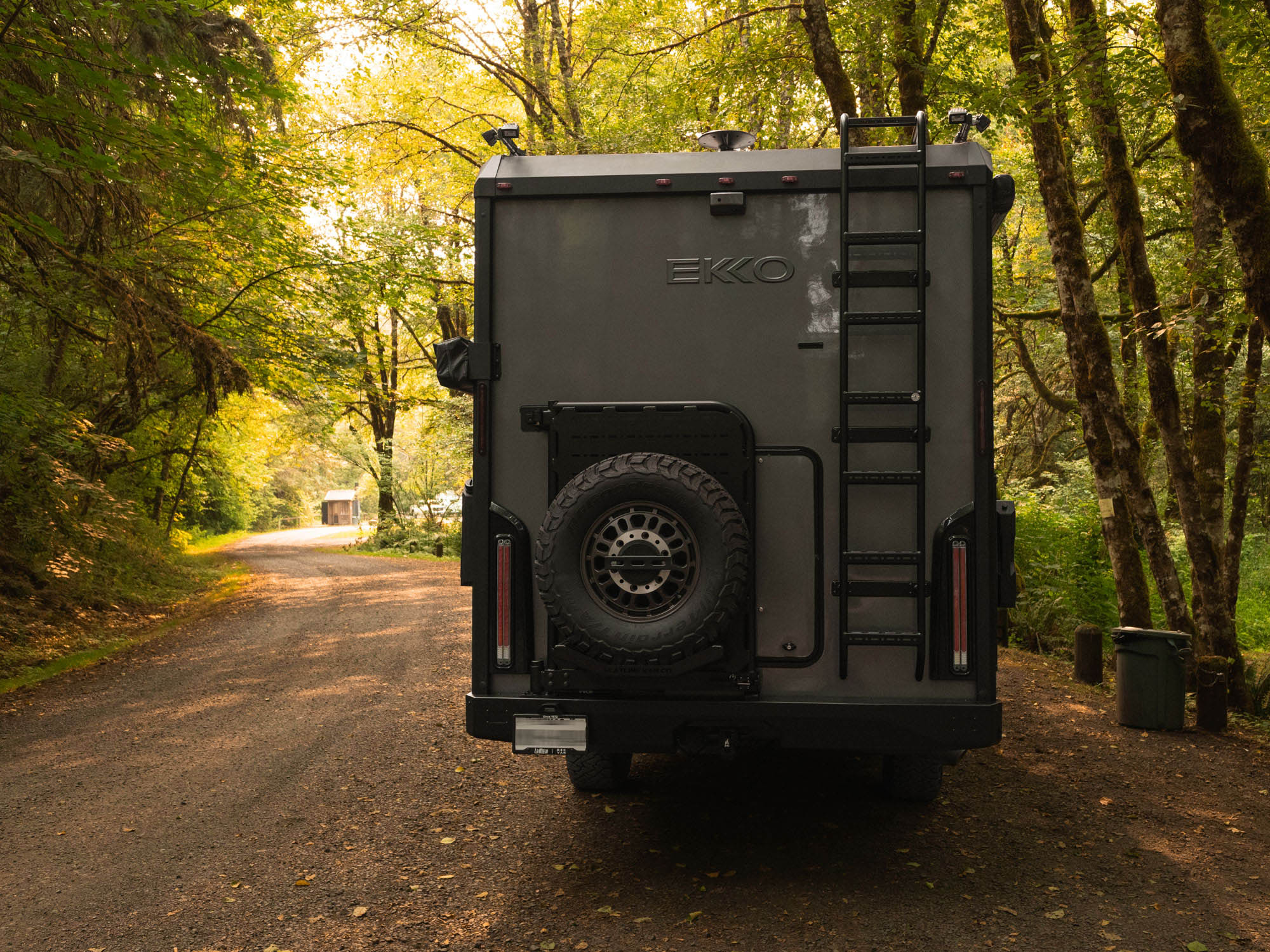 Winnebago Ekko Rear Bumper for Sprinter and Transit vans installed with upgraded aftermarket parts by FVC