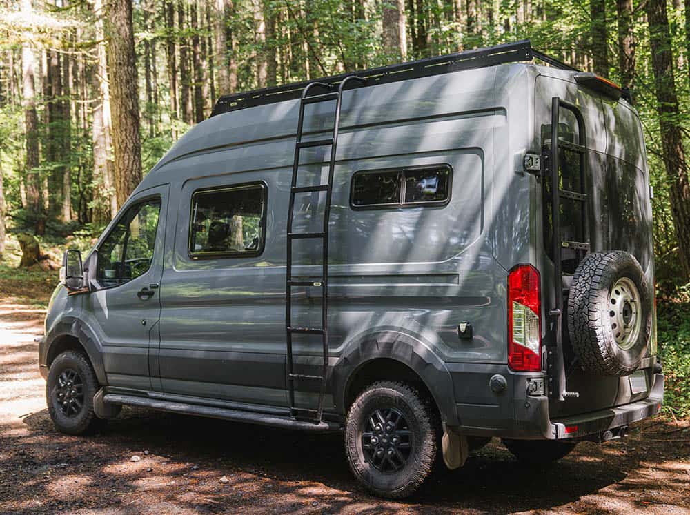 Transit Trail Side Ladder for High Roof | Flatline Van Co.
